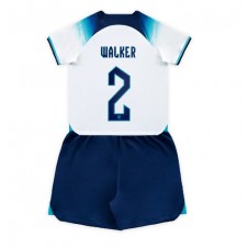 England Kyle Walker #2 Hemmaställ Barn VM 2022 Korta ärmar (+ Korta byxor)
